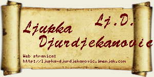Ljupka Đurđekanović vizit kartica